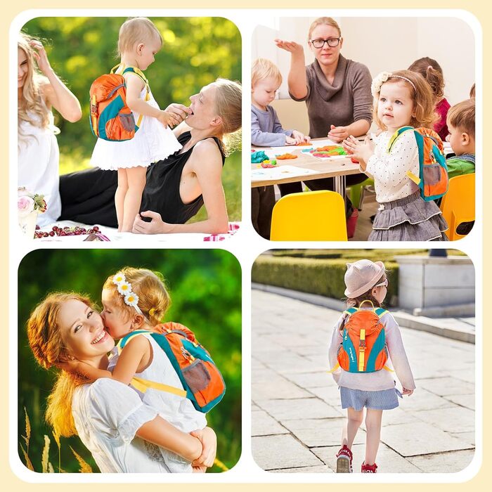 Дитячий рюкзак Cozary Kinder 5L, водонепроникний, для туризму, школи, подорожей та спорту (Помаранчевий)