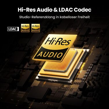 Навушники UGREEN HiTune Max5c Over-Ear з активним шумозаглушенням, Hi-Res Audio, LDAC, Bluetooth 5.4, Spatial Audio, 75 годин роботи, чорний