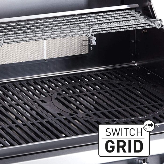 Газовий гриль Enders MONROE PRO 4 SIK TURBO SHADOW, 4 конфорки, інфрачервоний бек-горелка, бокова конфорка, PanoVision, SWITCH GRID™ з SEAR-решіткою, HEAT RANGE™, TURBO ZONE 800°C, SIMPLE CLEAN™