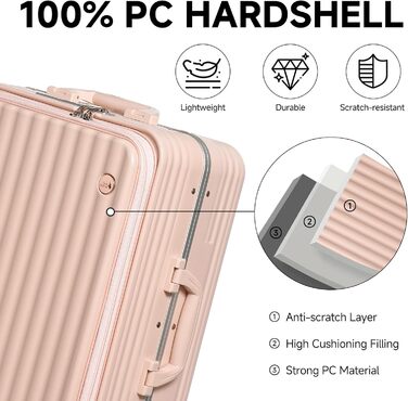 Чемодан-валіза Sea Choice 2 в 1: великий (78 см) та середній (55 см), зелений, з TSA замком та зручним тримачем для напоїв