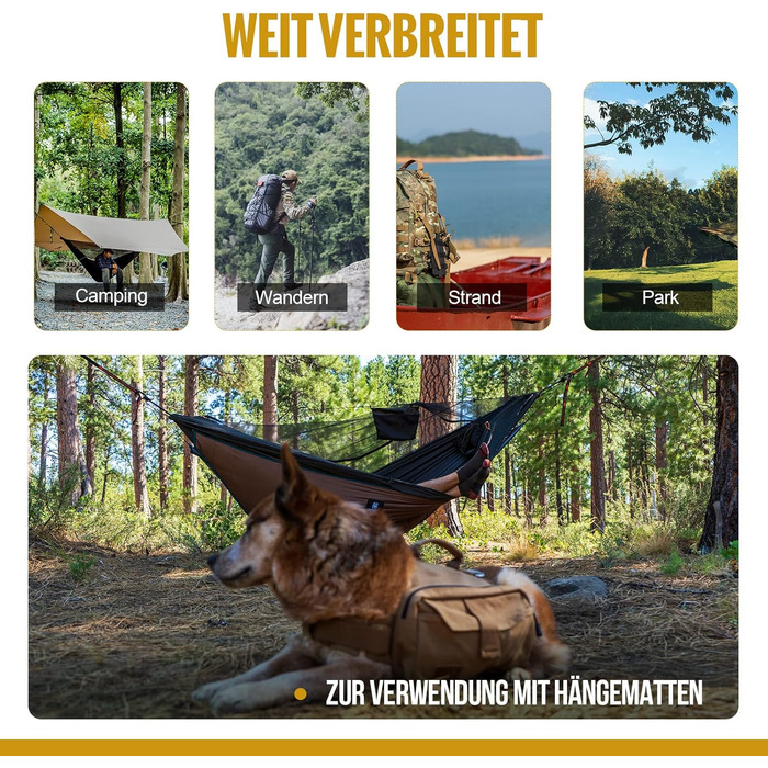 Утеплювач для гамаку OneTigris Hideout, ультралегкий підклад для гамаку, ізоляційна ковдра 280x120 см, койот коричневий, для кемпінгу та туризму