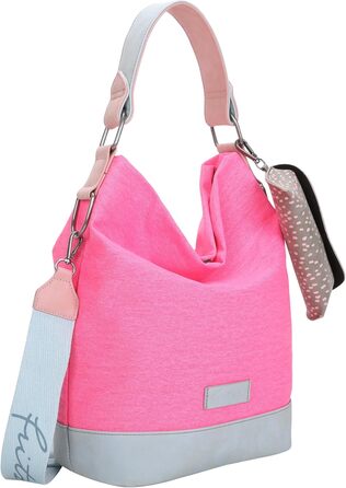 Сумка жіноча Fritzi Izzy Olga Canvas Hobo (бавовна) через плече, міська, пляжна, веганська, з чохлом для окулярів, 37x27x17 см, чорний/рожевий/помаранчевий/зелений/блакитний/рожевий/ліловий/м'ятний/бежевий/неоновий рожевий