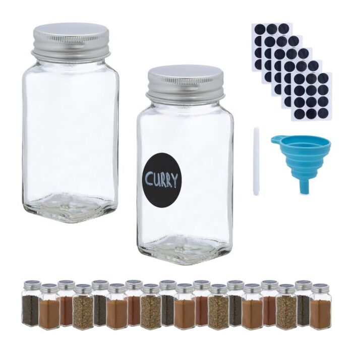 Relaxdays 20-Piece Spice Jars