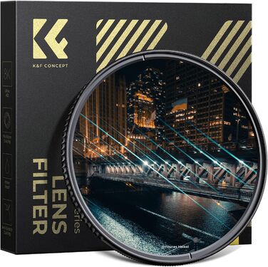 Фільтр K&F CONCEPT Blue Streak Anamorpher 82mm: Ефект синіх смуг, Nano-Xcel