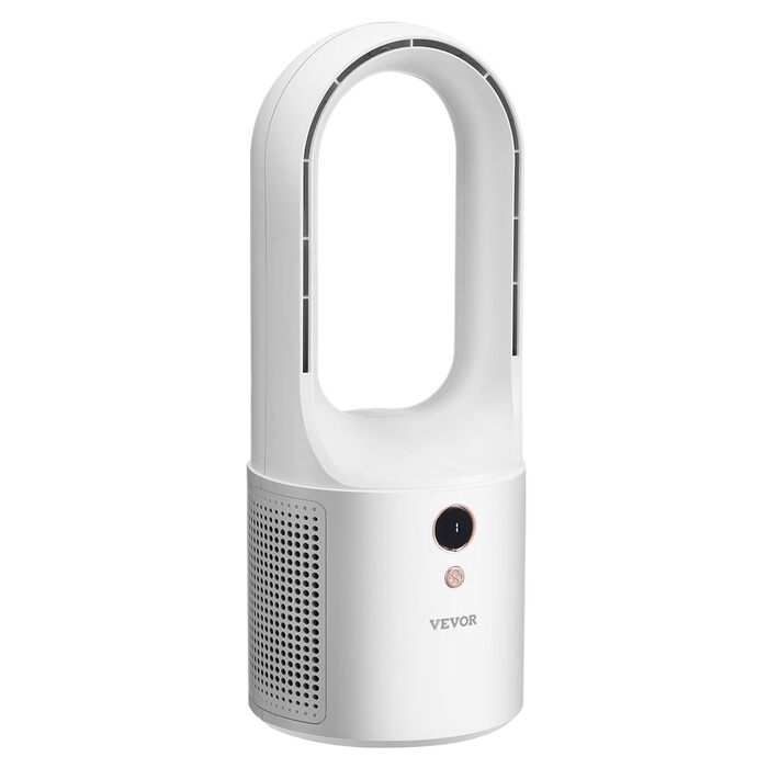 Безлопатевий вентилятор VEVOR 330 мм, портативний USB-вентилятор, 6 режимів, тихий, з LCD-дисплеєм, для дому, офісу, дитячої кімнати