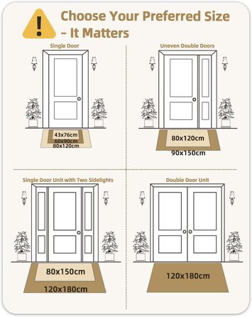 Килимок для дому та вулиці COLOR&GEOMETRY 43x76 см - антиковзаюча, легко миється, для входу, сірий/чорний