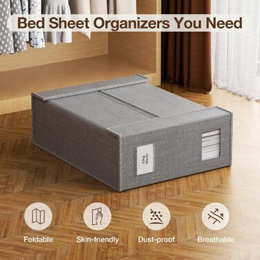 Коробки для зберігання під ліжко MIXC, 4 шт., 100л з кришкою, 30*39*12 см, для одягу та постільної білизни