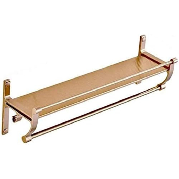 WDSOPK Bathroom Shelf, Glass Shelf, Single-Layer Bathroom Shelf, Wall-Mounted Bathroom Storage Shelf (Aluminum Panel - 40Cm)