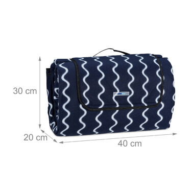 Relaxdays XXL Ковдра для пікніка 200x300 см Waves