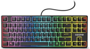 Ozone Gaming Gear Double TAP: Клавіатура + Миша для ігор, RGB підсвітка, сенсор Avago 4000 DPI, USB, Battle Royale