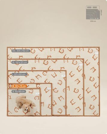 Водонепроникний коврик для собак Feandrea, Sherpa Fleece, 152 x 127 см, XL, для собак та котів, захист дивану, машинне прання, бежевий