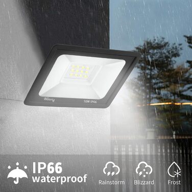 Bright LED Floodlight Outdoor, Warm White, Outdoor Floodlight, Super Bright 10000LM Floodlight, Outdoor Spotlight IP66 Waterproof, 3000K Outdoor Spotlight, Warm Searchlight for Garden, Garage, Yard (Warm White) (Warm White, 10W-NEW)