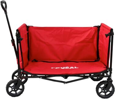 Фросал Візок для собак Бруно, червоний, складний | Транспортний візок для тварин