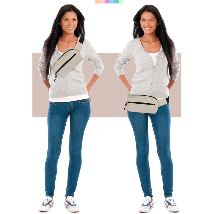 Сумка на пояс Wimmerl Elephant: водонепроникна, унісекс, для міста та відпочинку (пісочно-бежевий)