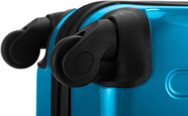 Чемодан Alex Hauptstadtkoffer - ручна поклажа, 55 x 38 x 23 см, 4 колеса, 42 літри, розширюваний, блакитний