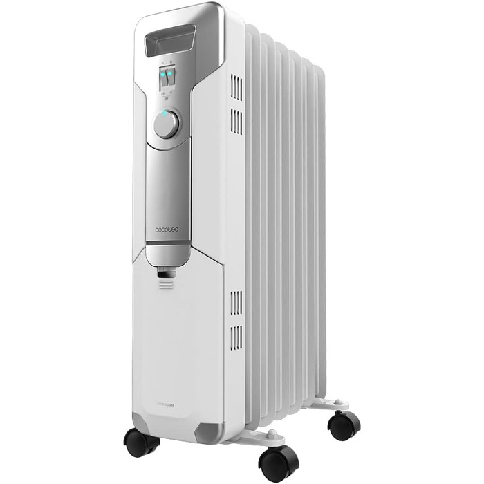 Електричний масляний радіатор Cecotec ReadyWarm 11000 Space, 2500 Вт, 11 ребер обігріву, 3 режими, 25 м², білий