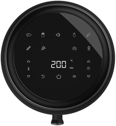 Фритюрниця без олії Cecotec Cecofry Fantastik Window 4000, 4 л, 1400 Вт, 9 програм, сенсорне управління, PerfectCoo, 80-200ºC, чорна