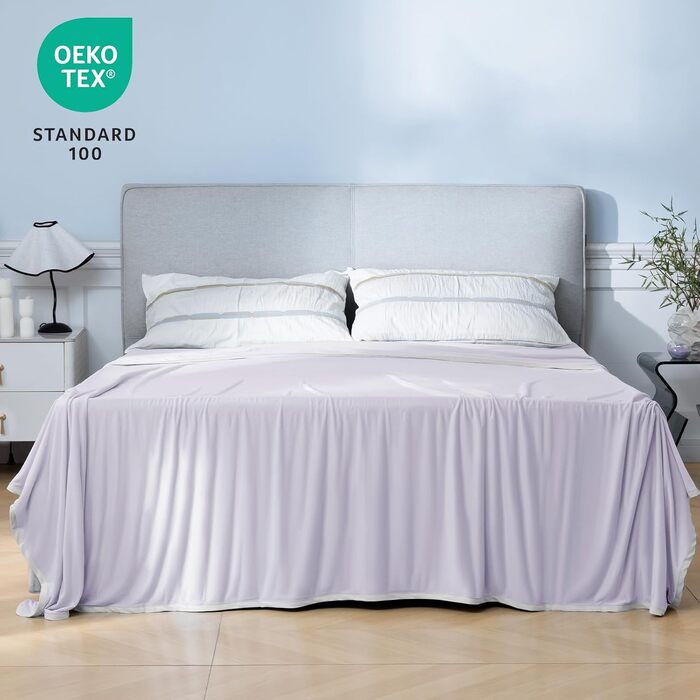 Охолоджуюча ковдра Arc-Chill Q-Max 0.5 Lavendelblau 220x240 см - двостороння, самоохолоджуюча, поглинає піт, дихаюча, сіра, для ліжка, дивана, подорожей