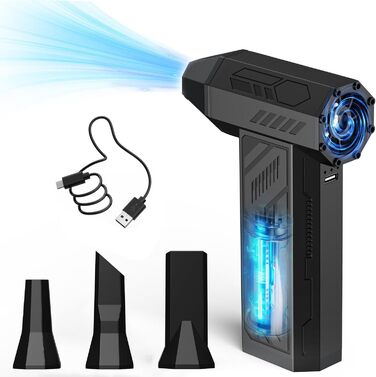 Електричний пилодув 4-х ступінчастий, 110000 об/хв, USB-C, бездротовий, міні-пилодув для ПК, ноутбука, електроніки, клавіатури, дивана, авто (WT009-Ultra)