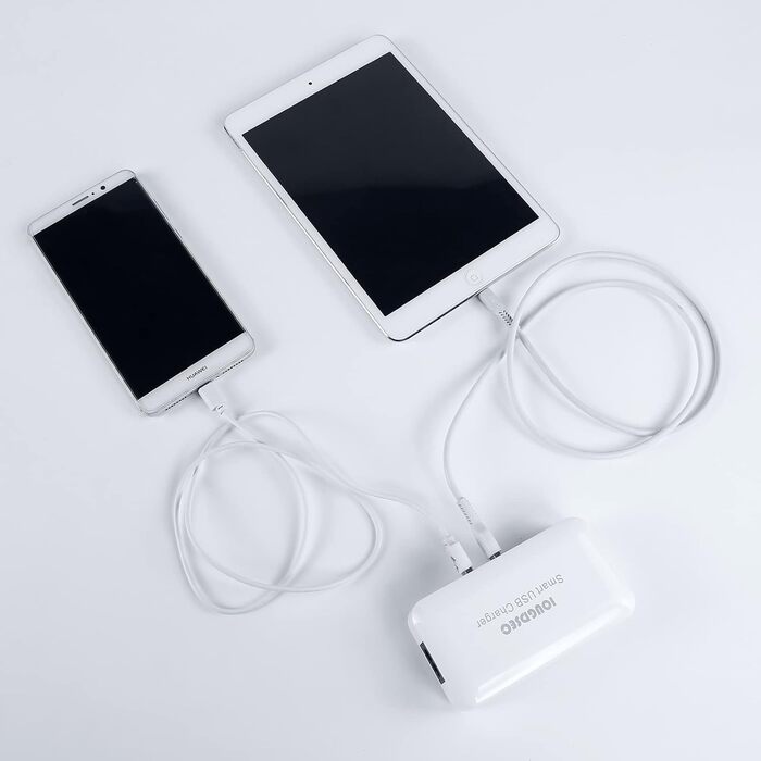 Зарядна станція Schnellladestation PD20W QC3.0 7-в-1 з LCD-дисплеєм, USB-роз'єми, сумісна з iPhone, iPad, Samsung, Huawei (Чорний)