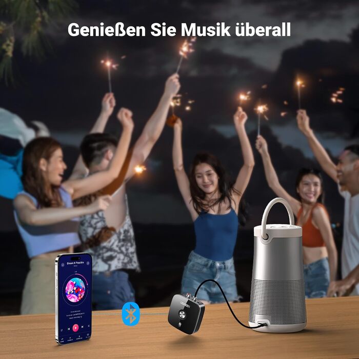 Адаптер Bluetooth 5.3 UGREEN AUX з 3.5mm RCA роз'ємом: Bluetooth приймач для стереосистеми, Hi-Fi ресивера, авто радіо, домашніх колонок, підсилювача