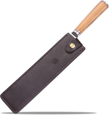 Японський ніж YOUSUNLONG Pro Gyuto 255мм з дамаської сталі - професійний кухонний ніж з дерев'яною ручкою та шкіряною піхвою