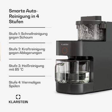 Klarstein Standmixer: Потужний міксер з 1250 Вт, 30 000 об/хв, сенсорний екран, чорний