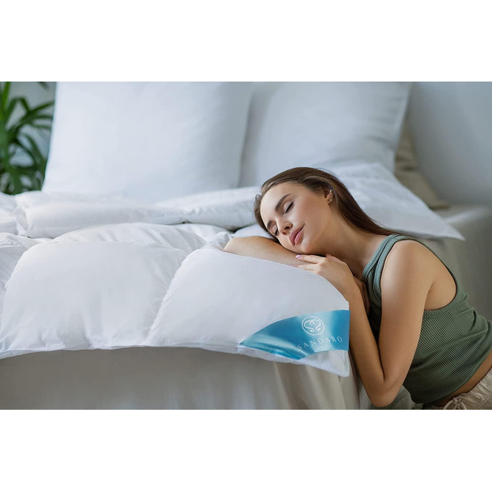 Ковдра Sandaro Home з гусячого пуху, стьобана, 100% натуральна, сертифікат Öko-Tex, 135x200 см, 1400 г