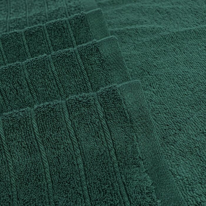 Набір рушників Tens Towels з 100% бавовни, 8 предметів (2 великі банні, 2 для рук, 4 маленькі), гігієнічні та гігроскопічні, колір: мисливський зелений