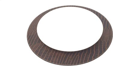 Nikalaz Placemats and Coasters made from Recycled Leather, Table Sets, 2 Pieces Table Mats, Placemats 33 cm (Crocodile Embossing)