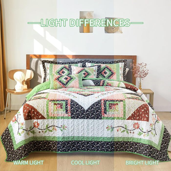 Комплект постільної білизни King Size BEDIFANY Farmhouse: м'який пуховик (98 x 106 дюймів), 3 шт. для будь-якої пори року