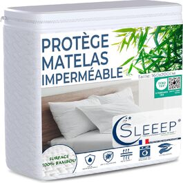 Mattress protector, 160 x 200 cm, bamboo fiber, Öko-Tex certified, mattress protector, 100% waterproof, fitted sheet, 30 cm, ultra-soft, anti-mite, bed bug resistant, hotel quality