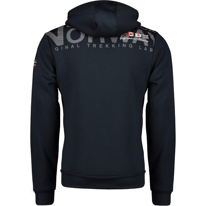 Чоловіча толстовка-худі Geographical Norway Fespote з капюшоном та кишенями, теплий спортивний світшот на блискавці, темно-синій