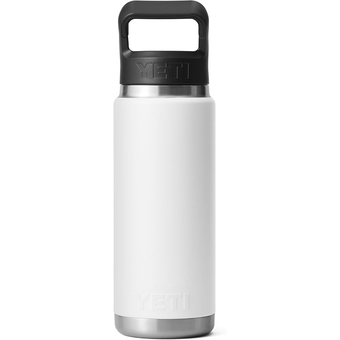 Термос-пляшка YETI Rambler 750 мл зі сталі, вакуумна ізоляція, з кришкою та трубочкою, колір Black Stone