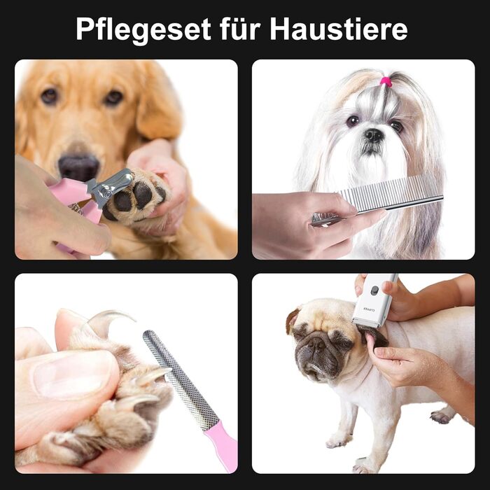 Набір для стрижки собак та котів ENSSU: бездротовий, акумуляторний, для собак, котів, кошенят, цуценят. Зелений