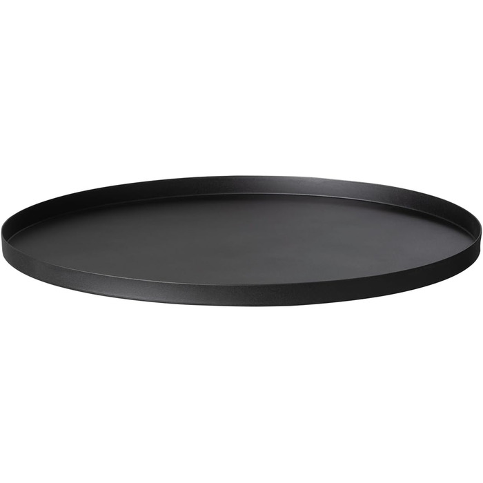 Blomus Tray -Peasy- Stainless Steel Serving Tray | Decorative Round Tray with Rim ⌀ 30cm (S, Black)
