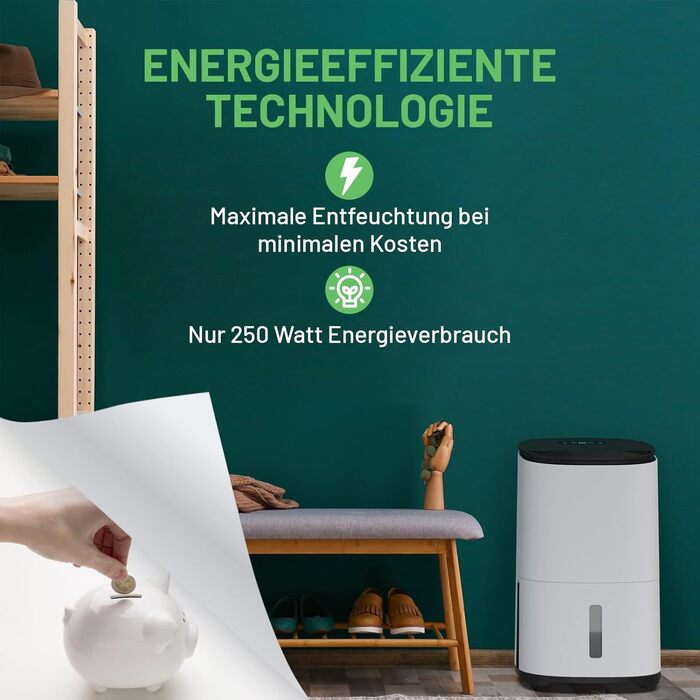Зволожувач повітря Meaco Arete® One 10L з HEPA-фільтром та очищувачем повітря для дому 42 м²