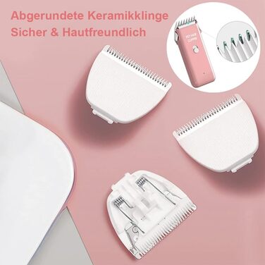 Професійна машинка для стрижки собак та котів, тиха, з керамічним лезом, електрична, водонепроникна (IPX7), зелена (набір лез, стандарт)