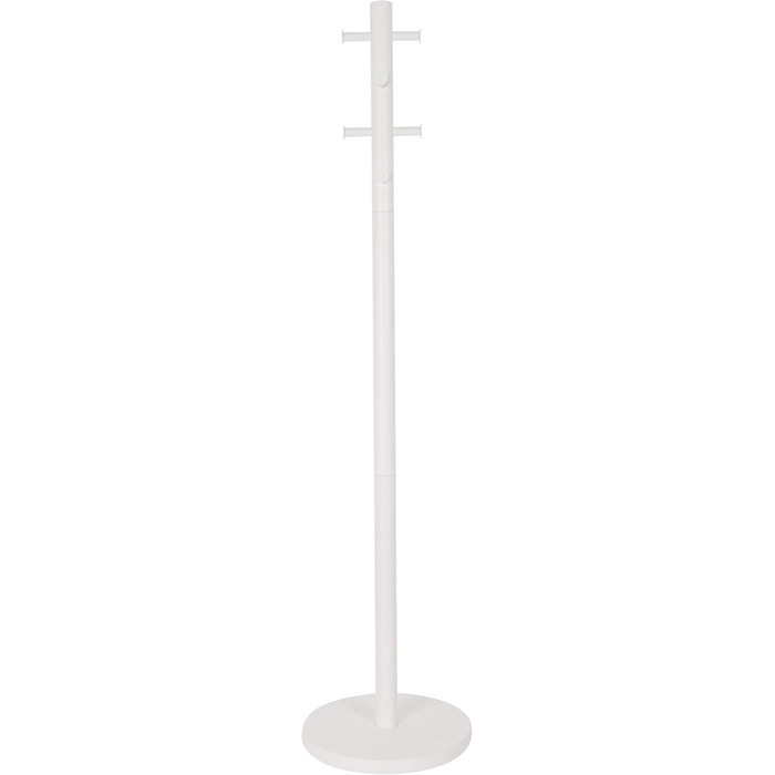 Umbra Pillar Coat Rack with Stool, Default_no_Selection_Value, White/Natural, One Size (White, Coat Rack)