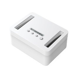 VAYDEER Сейф із таймером: Металевий сейф із цифровим замком, захист від смартфонів, USB-C, дитячий замок, 365 днів, для дому та офісу (Білий)