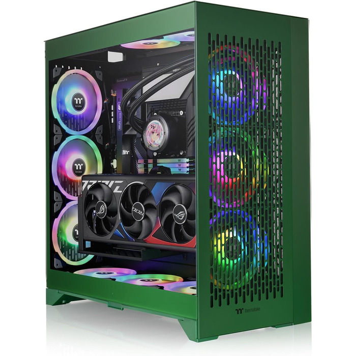 Корпус для ПК Thermaltake CTE E660 MX Racing Green, ATX/E-ATX, Dual-Chamber, загартоване скло, підтримка радіаторів до 420 мм, Racing Green