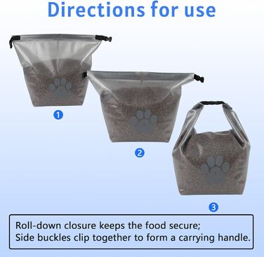 Набір для годування собак: сумка-органайзер з двома складними мисками, BPA-free, для подорожей, кемпінгу, авто