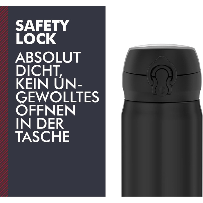 Термос Ultralight 0,75л, Charcoal Black, з нержавіючої сталі, Safe Flow кришка, 10 год гаряче / 20 год холодне, миється в посудомийній машині, BPA-free