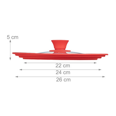 Relaxdays Universal Silicone Pot Lid (22-26 cm)