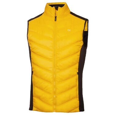 Чоловіча гібридна гольф-куртка Calvin Klein Frontera на блискавці, чорна (XXL, Mustard)
