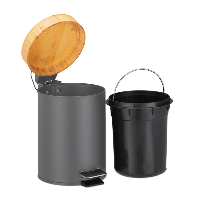 Relaxdays Trash Can Bathroom 3 l