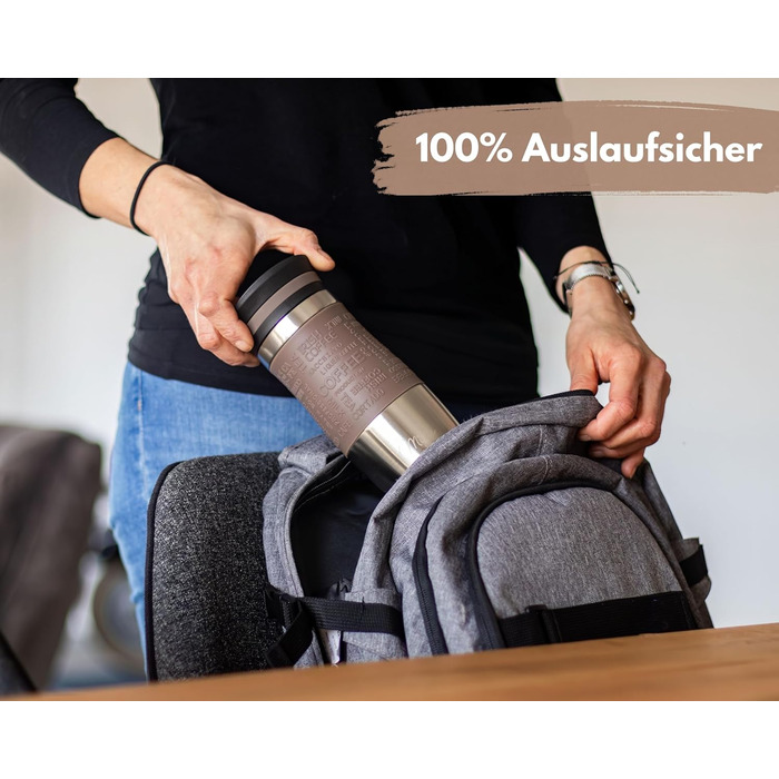 Термокружка Milu 370мл/450мл з нержавіючої сталі, ізольована, для кави, to go, без витоку, автокружка, термокружка, travel mug, коричнева