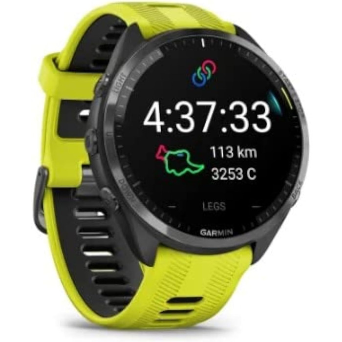 Розумний годинник Garmin Forerunner 965 Unisex Чорний/Жовтий, Стандартний