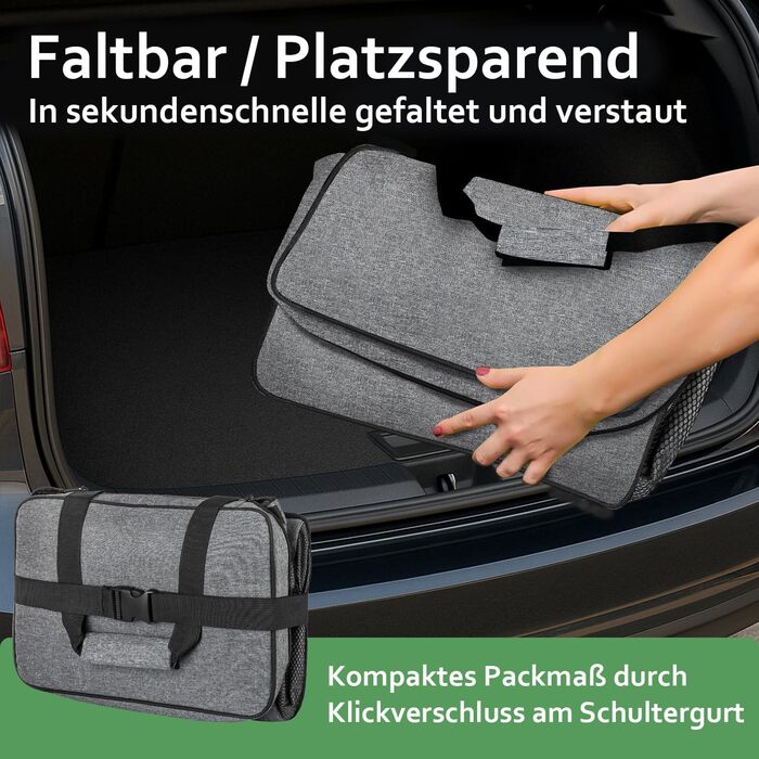 Складана сумка-холодильник 30л, водовідштовхувальна, +12 годин свіжості, міцна ізоляція – сіра сумка-холодильник, сумка для обіду, термосумка для пікніка