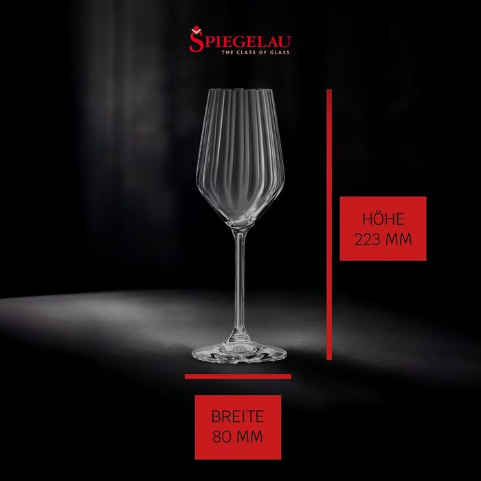 Кришталеві бокали для шампанського Spiegelau LifeStyle, 310 мл, набір 4 шт.